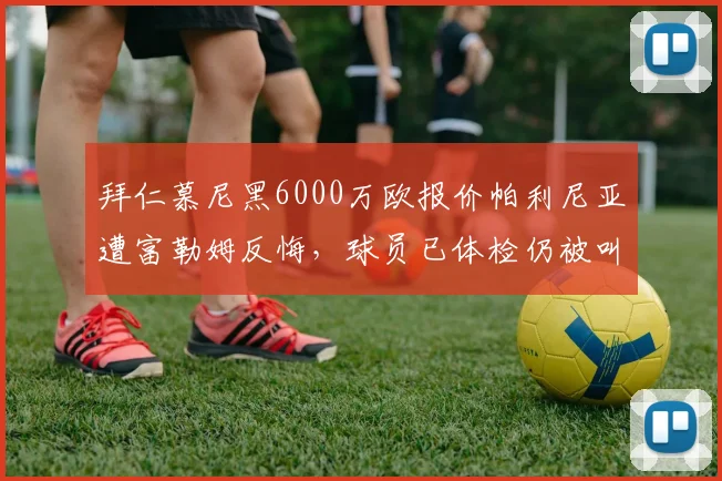 拜仁慕尼黑6000万欧报价帕利尼亚遭富勒姆反悔,球员已体检仍被叫停